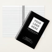 Eenvoudige zwarte zakelijke Sjabloon van bedrijf L Notitieboek (Binnen)
