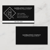 Eenvoudige zwarte zandstraalmachine voor het reini visitekaartje (Voorkant / Achterkant)