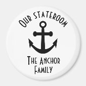 Eenvoudige zwarte zwarte ankerrand deursluitklep magneet (Voorkant)