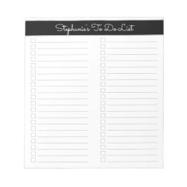 Eenvoudige zwarte zwarte grijze checklist met twee notitieblok