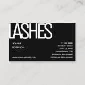 Eenvoudige zwarte zwarte, minimale moderne naam visitekaartje (Achterkant)