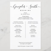 Eenvoudige zwarte zwarte witte lijst met bridale p (Voorkant)