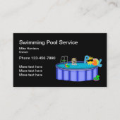 Eenvoudige zwembaddiensten visitekaartje (Voorkant)