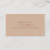 Eenvoudige Zwitserse Loyalty Coffee Punch Card (Achterkant)