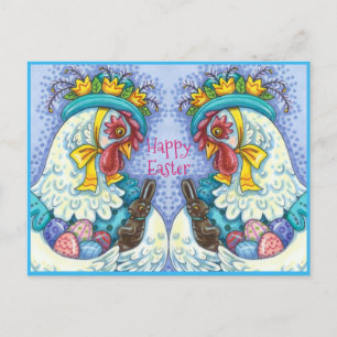 EENVOUDIGER BONNET EN EIEREN, MET EEN KANS KANKZIC FEESTDAGENKAART