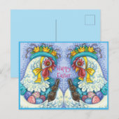 EENVOUDIGER BONNET EN EIEREN, MET EEN KANS KANKZIC FEESTDAGENKAART (Voorkant / Achterkant)