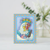 EENVOUDIGER BONNET EN EIEREN, MET EEN KANS KANKZIC FEESTDAGENKAART (Staand voorkant)