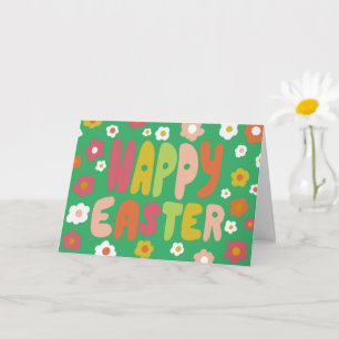 EENVOUDIGER Bubble Letters Colorful Spring CUSTOM Kaart