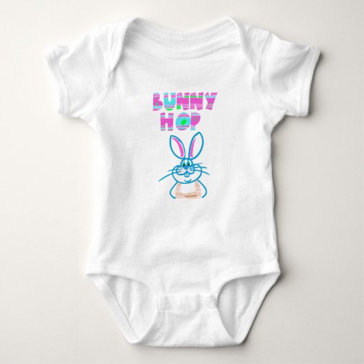 EENVOUDIGER BUNNY BABY CREEPER T-SHIRT (Voorkant)