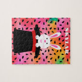 EENVOUDIGER BUNNY IN PET GEPERSONALISEERD. JIGSAW  LEGPUZZEL (Horizontaal)