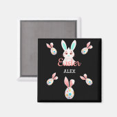 "EENVOUDIGER" BUNNY MAGNET MET GESPECKEERDE EIEREN (Voorkant / Achterkant)