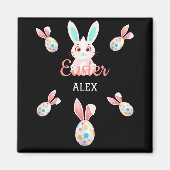 "EENVOUDIGER" BUNNY MAGNET MET GESPECKEERDE EIEREN (Voorkant)