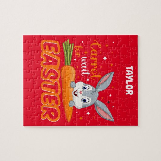 EENVOUDIGER "BUNNY MET CARROT" GEPUBLICEERD. LEGPUZZEL (Horizontaal)