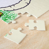 EENVOUDIGER BUNNY MET ROZEN LEGPUZZEL (Zijkant)