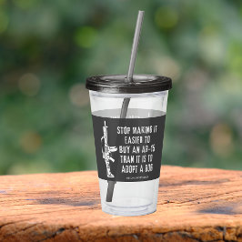 Eenvoudiger een Pistool dan een hond te kopen Acryl Drinkbeker