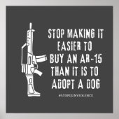 Eenvoudiger een Pistool dan een hond te kopen Poster (Voorkant)