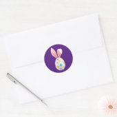 " EENVOUDIGER " GESPECKELDE EGG EN BUNNY EARS CLAS RONDE STICKER (Envelop)
