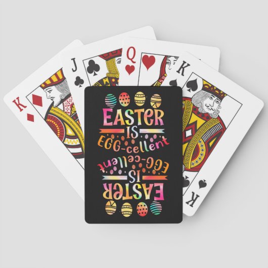 EENVOUDIGER IS EEN EGGCELLENT-cadeauidee voor eitj Pokerkaarten (Achterkant)