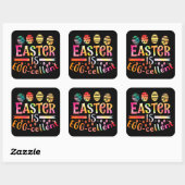 EENVOUDIGER IS EEN EGGCELLENT-cadeauidee voor eitj Vierkante Sticker (Vel)
