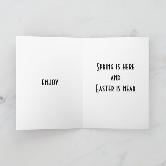 EENVOUDIGER IS NORM EN SPRING IS HIER - WENSEN VOO FEESTDAGEN KAART (Binnen)