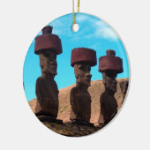 EENVOUDIGER ISLAND MET KOPEN KERAMISCH ORNAMENT (Links)