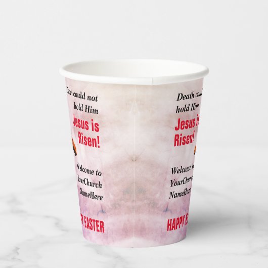 EENVOUDIGER | Jesus is Risen Church Papieren Bekers (Rechts)