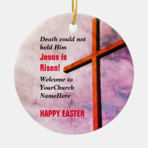 EENVOUDIGER Jesus is Risen Keramisch Ornament