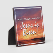 EENVOUDIGER Jezus is CHRISTELIJK herrijzenis Fotoplaat (Voorkant)