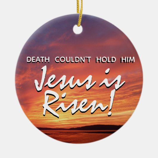 EENVOUDIGER Jezus is CHRISTELIJK herrijzenis Keramisch Ornament (Voorkant)