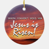EENVOUDIGER Jezus is CHRISTELIJK herrijzenis Keramisch Ornament (Achterkant)
