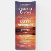 EENVOUDIGER Jezus is Risen CHURCH SERVICES Geperso Spandoek (Verticaal)