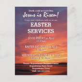 EENVOUDIGER Jezus is Risen CHURCH SERVICES Geperso Uitnodiging Briefkaart (Voorkant)