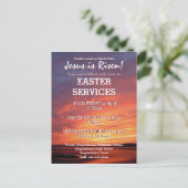 EENVOUDIGER Jezus is Risen CHURCH SERVICES Geperso Uitnodiging Briefkaart (Staand voorkant)