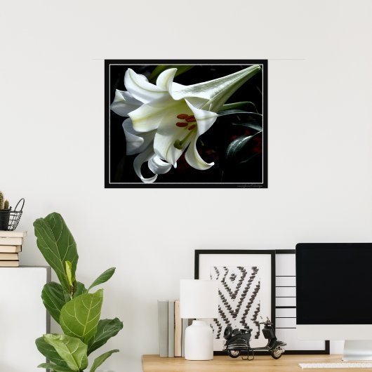 EENVOUDIGER LICHT AFDRUKKEN POSTER (Thuiskantoor)