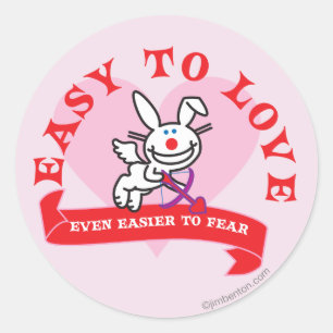 Eenvoudiger te vrezen ronde sticker