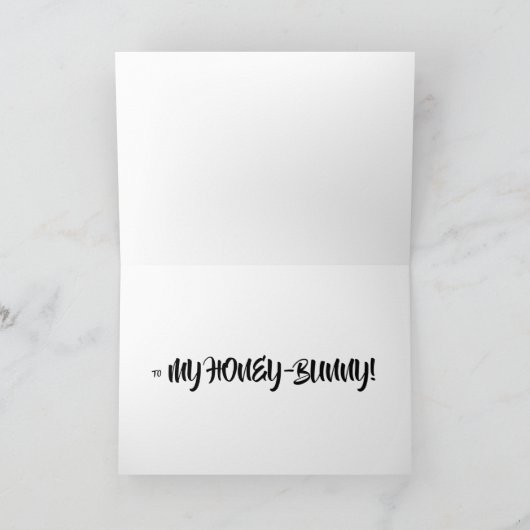 EENVOUDIGER VOOR MIJN ***HONOENBUNNY** FEESTDAGEN KAART (Binnen)