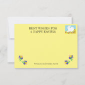 EENVOUDIGER Wenskaart BUNNY RABBIT & LILLY'S Bedankkaart (Achterkant)