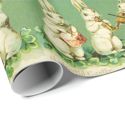 EENVOUDIGER WIT RABBIT ORCHESTRA Music Making Rabb Cadeaupapier (Rol Hoek)