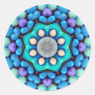 EENVOUDIGER ~WOW! Blauwe groene EIEREN voor paasgi Ronde Sticker