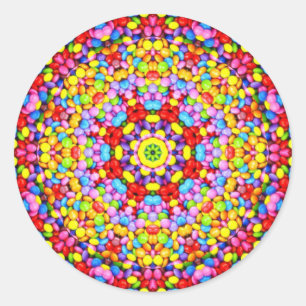 EENVOUDIGER ~ WOW! Multicolored SNOEP voor het Pas Ronde Sticker