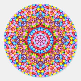 EENVOUDIGER ~ WOW! Multicolored SNOEP voor het Pas Ronde Sticker