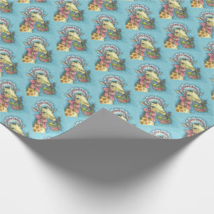 EENVOUDIGERE BONNET-GIRAFFE, HOLIDIDAY WRAPPER CADEAUPAPIER
