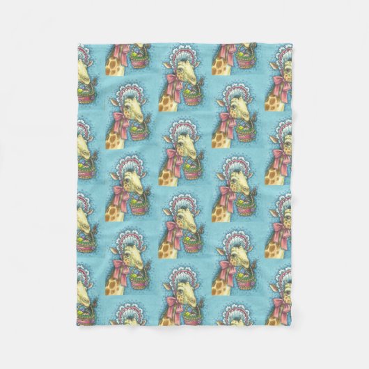 EENVOUDIGERE BONNET-GIRAFFE, SPRING, FLEECE BLANKE DEKEN (Voorkant)