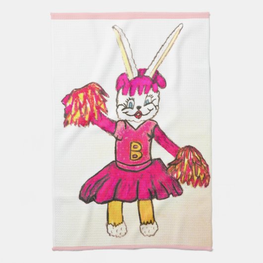 EENVOUDIGERE BUNNY CHEERLEADER handdoek (Verticaal)