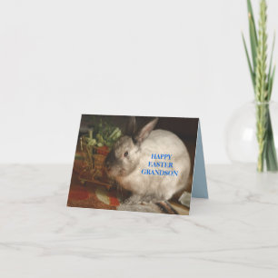 EENVOUDIGERE BUNNY-KAART VOOR GRANDSON BEDANKKAART