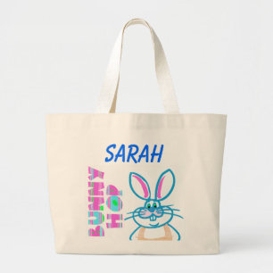 EENVOUDIGERE BUNNY PERSONALISEERDE CANVAS TAS