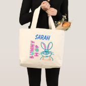 EENVOUDIGERE BUNNY PERSONALISEERDE CANVAS TAS (Voorkant (product))