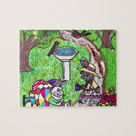 EENVOUDIGERE BUNNY RESTING LEGPUZZEL (Horizontaal)