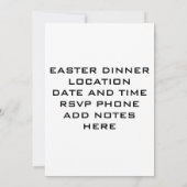 EENVOUDIGERE DINERINVITATIE KAART (Achterkant)