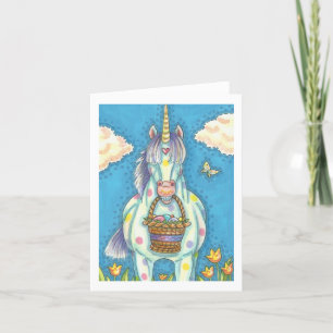 EENVOUDIGERE EGG BASKET UNICORN, FANTASY PONY Blan Notitiekaartje